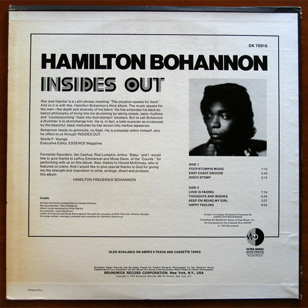 Hamilton Bohannon - Insides Out | Dakar Records (DK 76916) - 2 Hamilton Bohannon - Insides Out | Dakar Records (DK 76916) - 2