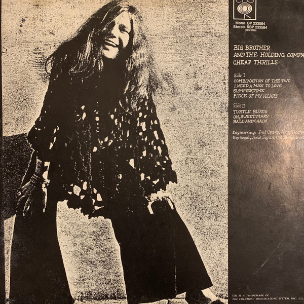 Big Brother & The Holding Company - Cheap Thrills | CBS (SBP 233584) - 2