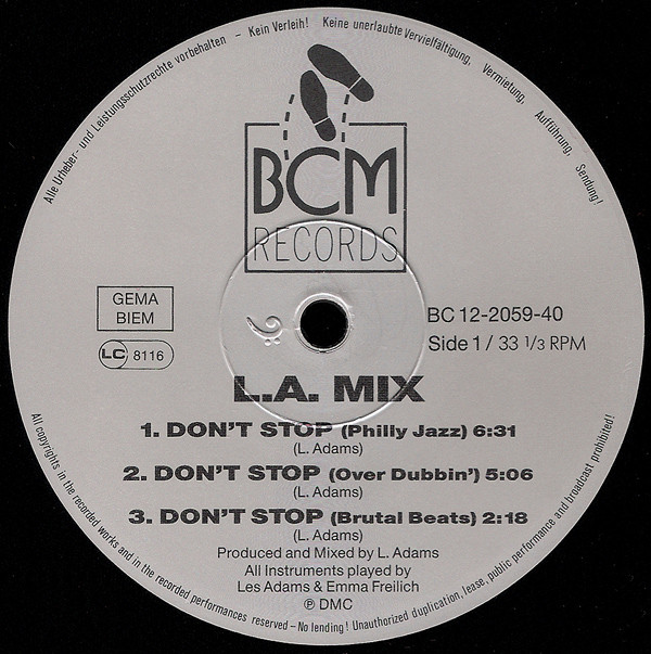 L.A. Mix - Don't Stop (Jammin') | BCM Records (B.C. 12-2059-40)