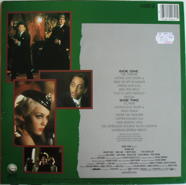 John Barry - The Cotton Club (Original Music Soundtrack) | Geffen Records (GEF 924062-1) - 2