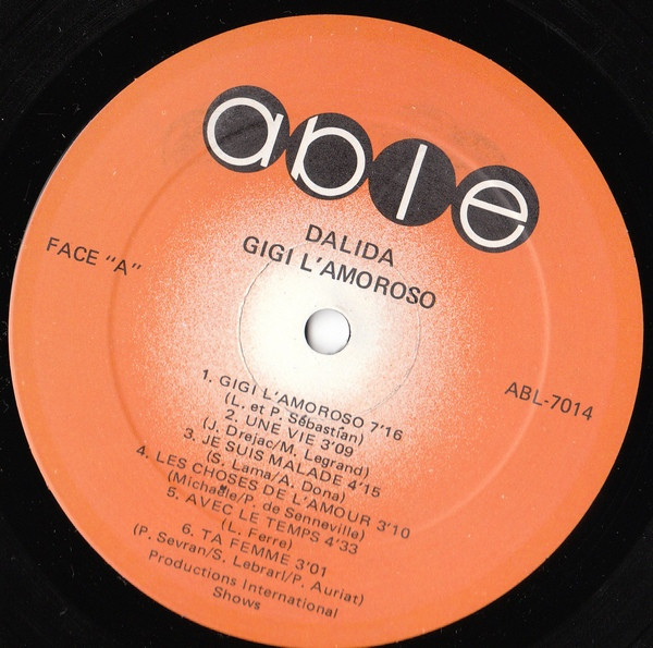 Dalida - Une Vie [Vinyl] | Able (ABL-7014) - 3