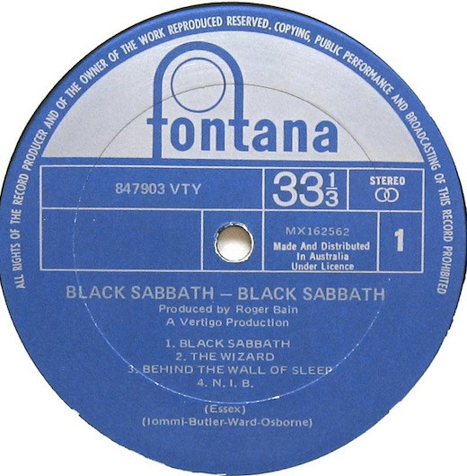 Black Sabbath - Black Sabbath | Fontana (847903 VTY) - 3 Black Sabbath - Black Sabbath | Fontana (847903 VTY) - 3