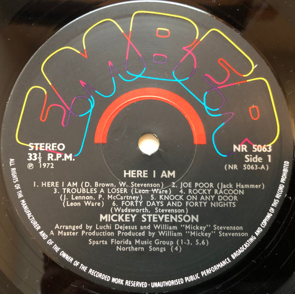 William Stevenson - Here I Am | Ember Records (NR 5063) - 2