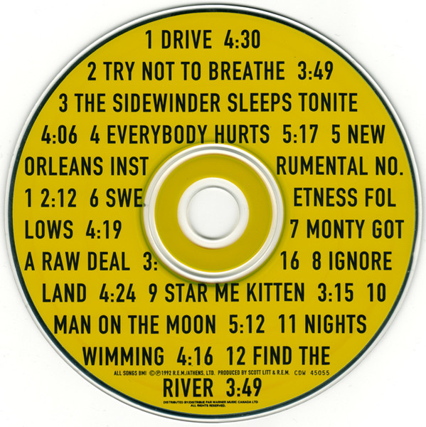 R.E.M. - Automatic For The People | Warner Bros. Records (CDW 45055) - 3