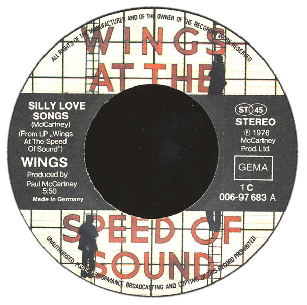 Wings - Silly Love Songs | Capitol Records (1C 006-97 683) - 3 Wings - Silly Love Songs | Capitol Records (1C 006-97 683) - 3