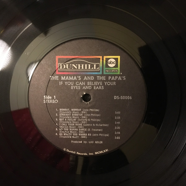 The Mamas & The Papas - If You Can Believe Your Eyes And Ears | Dunhill (DS-50006) - 3 The Mamas & The Papas - If You Can Believe Your Eyes And Ears | Dunhill (DS-50006) - 3