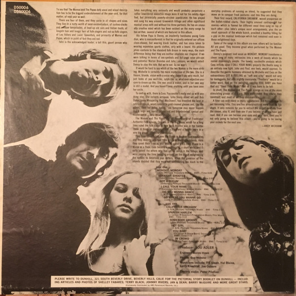 The Mamas & The Papas - If You Can Believe Your Eyes And Ears | Dunhill (DS-50006) - 2 The Mamas & The Papas - If You Can Believe Your Eyes And Ears | Dunhill (DS-50006) - 2