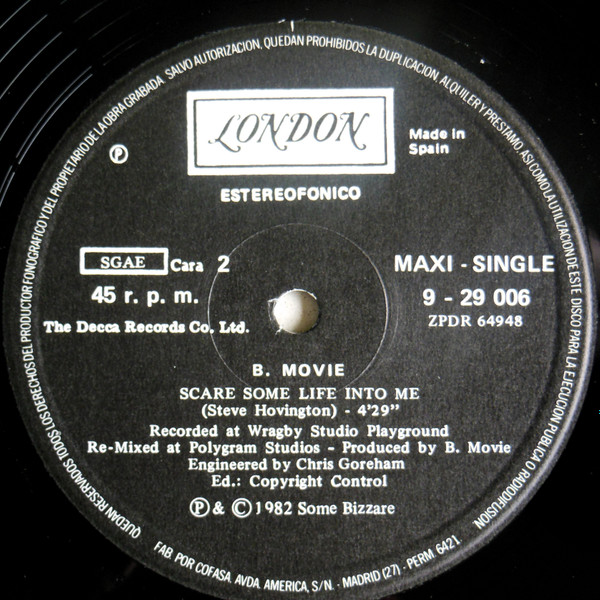 B-Movie - Nowhere Girl = La Chica De Ningun Lado | London Records (9-29 006) - 4 B-Movie - Nowhere Girl = La Chica De Ningun Lado | London Records (9-29 006) - 4