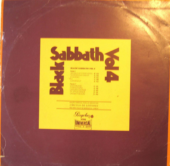 Black Sabbath - Black Sabbath Vol 4 | Pergola (2098) - 2