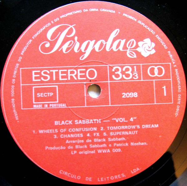Black Sabbath - Black Sabbath Vol 4 | Pergola (2098) - 3