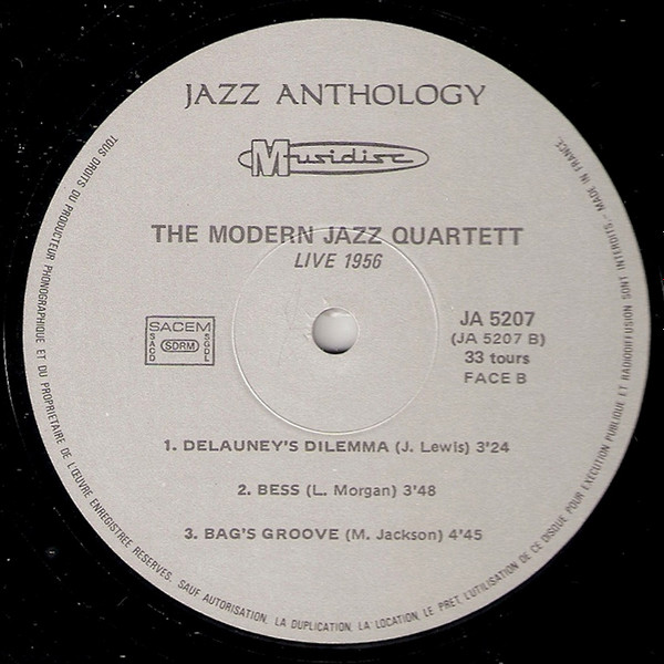 The Modern Jazz Quartet - Live 1956 | Musidisc (30 JA 5207) - 4 The Modern Jazz Quartet - Live 1956 | Musidisc (30 JA 5207) - 4