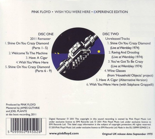 Pink Floyd - Wish You Were Here • Experience Edition | EMI (50999 029450 2 6) - 2