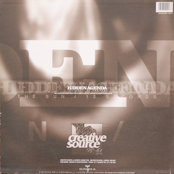 Hidden Agenda - The Sun / 12 Seconds | Creative Source (CRSE 016) - 2