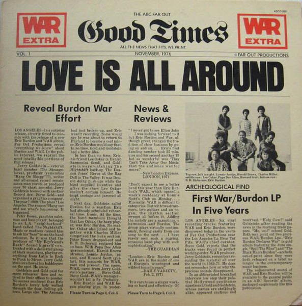 Eric Burdon & War - Love Is All Around | ABC Records (6042) - main