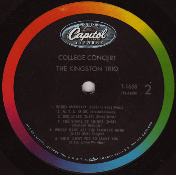 Kingston Trio - College Concert | Capitol Records (T 1658) - 4 Kingston Trio - College Concert | Capitol Records (T 1658) - 4