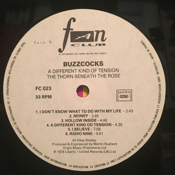 Buzzcocks - A Different Kind Of Tension | Fan Club (FC 023) - 4