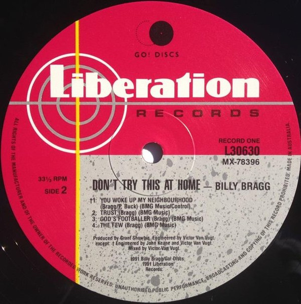 Billy Bragg - Don't Try This At Home | Liberation Records (L 30630) - 3 Billy Bragg - Don't Try This At Home | Liberation Records (L 30630) - 3