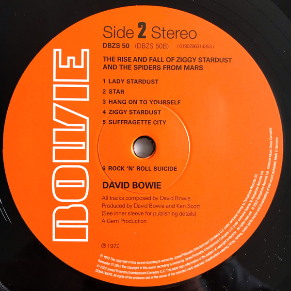 David Bowie - The Rise And Fall Of Ziggy Stardust And The Spiders From Mars | Parlophone (DBZS 50) - 3