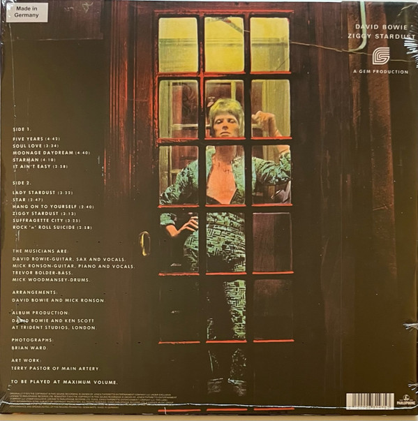 David Bowie - The Rise And Fall Of Ziggy Stardust And The Spiders From Mars | Parlophone (DBZS 50) - main