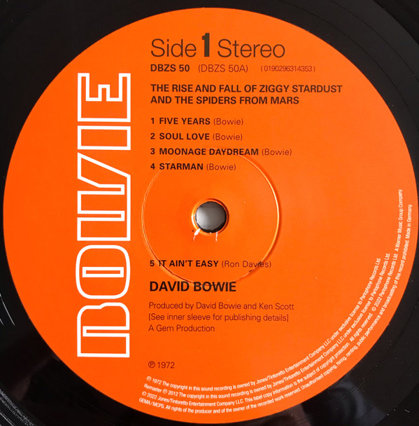 David Bowie - The Rise And Fall Of Ziggy Stardust And The Spiders From Mars | Parlophone (DBZS 50) - 2