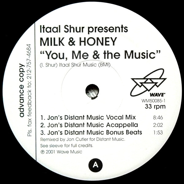 Itaal Shur Presents Milk & Honey - You, Me & The Music | Wave Music (WM50085-1) - main