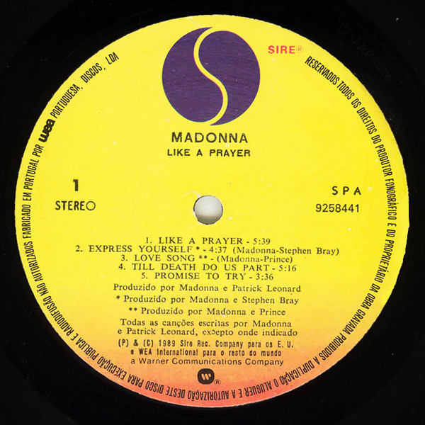 Madonna - Like A Prayer | Sire (9258441) - 2