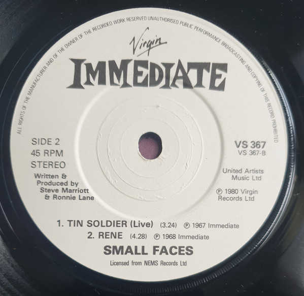 Small Faces - Tin Soldier | Virgin (VS  367) - 2