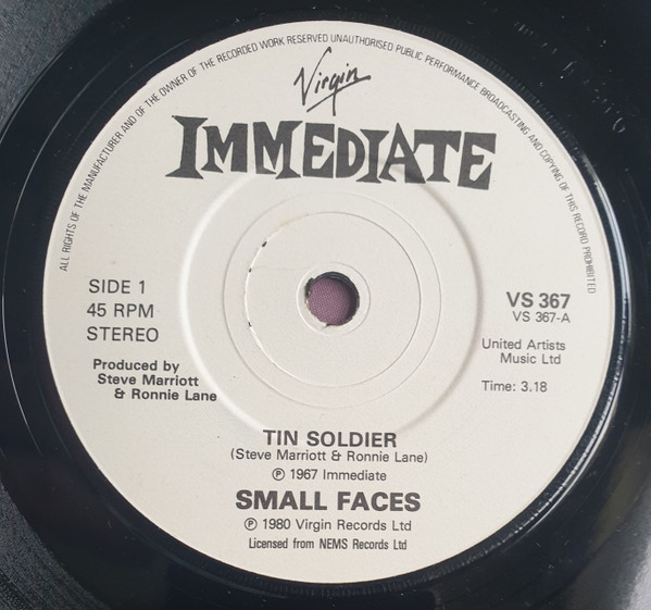 Small Faces - Tin Soldier | Virgin (VS  367) - main