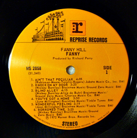 Fanny - Fanny Hill | Reprise Records (MS 2058) - 3 Fanny - Fanny Hill | Reprise Records (MS 2058) - 3