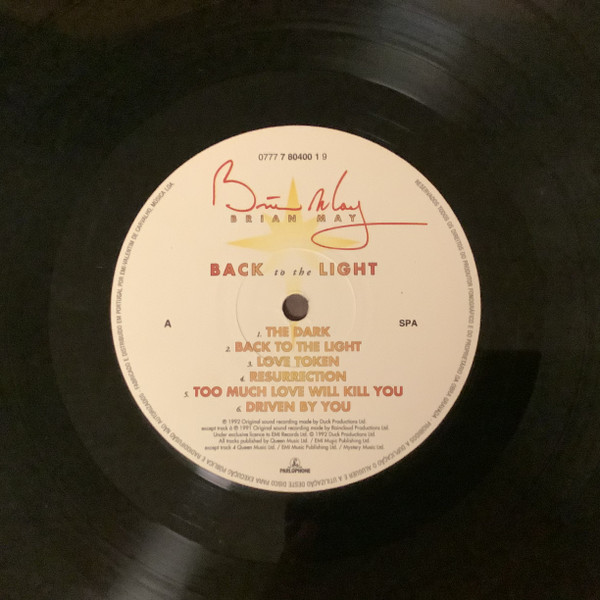 Brian May - Back To The Light | Parlophone (0777 7 80400 1 9) - 3