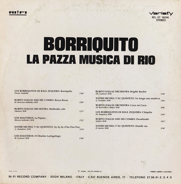 Various - Borriquito - La Pazza Musica Di Rio | Penny (REL-ST 19246)