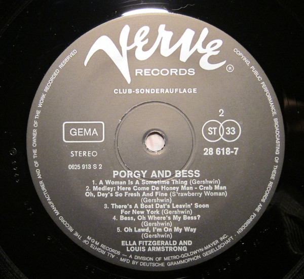 Ella Fitzgerald & Louis Armstrong - Porgy And Bess | Verve Records (28 618-7) - 4 Ella Fitzgerald & Louis Armstrong - Porgy And Bess | Verve Records (28 618-7) - 4