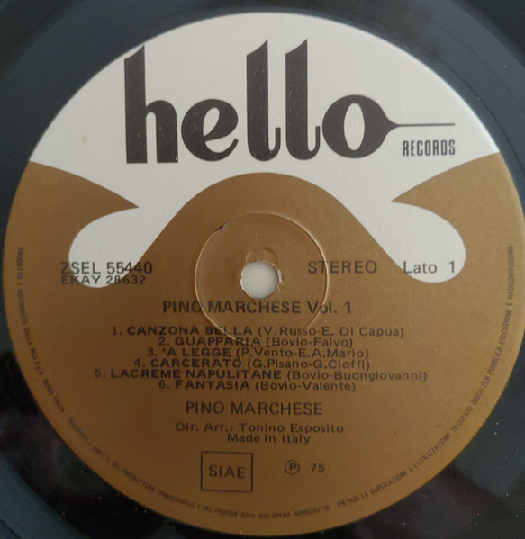 Pino Marchese - Pino Marchese Vol.1° | Hello Records (ZSEL 55440) - 3 Pino Marchese - Pino Marchese Vol.1° | Hello Records (ZSEL 55440) - 3