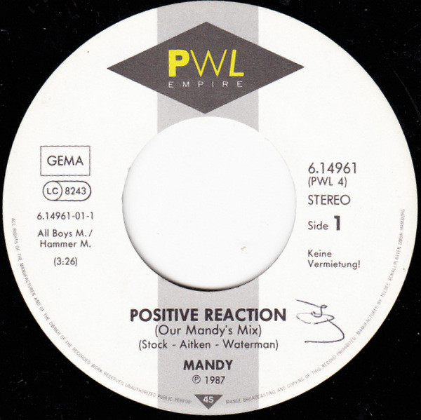 Mandy Smith - Positive Reaction | PWL Empire (6.14961) - 3