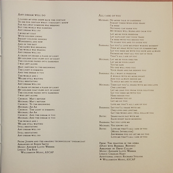 Michael Crawford - Michael Crawford Performs Andrew Lloyd Webber | Atlantic (CD 82347) - 4