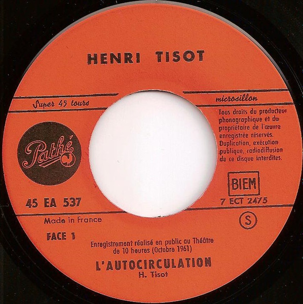 Henri Tisot - L'autocirculation | Pathé (EA 537) - 3