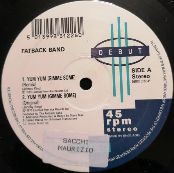 The Fatback Band - Yum Yum (Gimme Some) (Remix) | Debut (DEBTX 3122) - 3