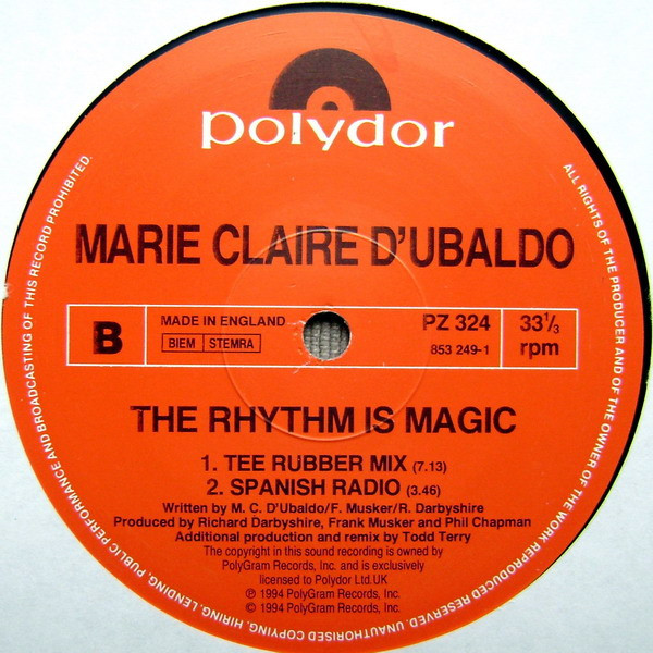 Marie-Claire D'Ubaldo - The Rhythm Is Magic | Polydor (PZ 324) - 4