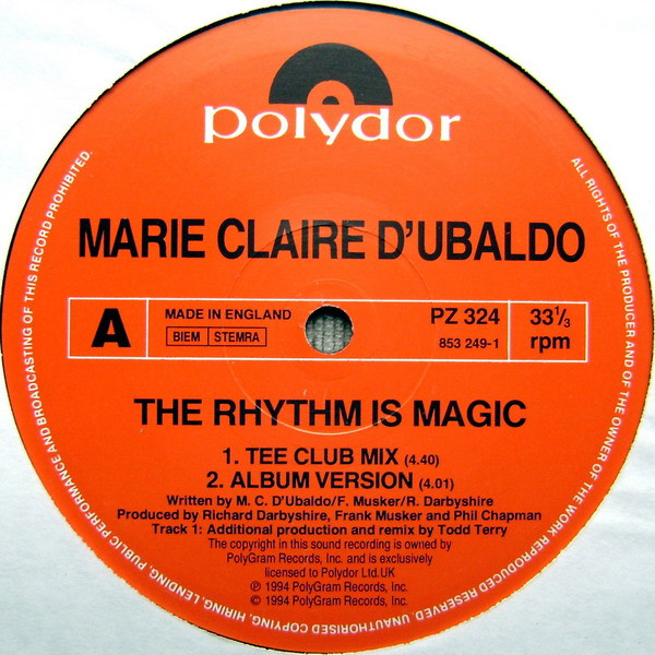 Marie-Claire D'Ubaldo - The Rhythm Is Magic | Polydor (PZ 324) - 3