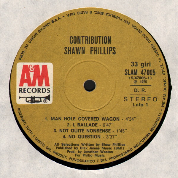 Shawn Phillips - Contribution | A&M Records (SLAM 47005) - 3 Shawn Phillips - Contribution | A&M Records (SLAM 47005) - 3