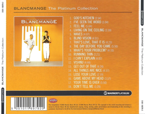 Blancmange - The Platinum Collection | Rhino Records (5101-16979-2) - 4 Blancmange - The Platinum Collection | Rhino Records (5101-16979-2) - 4
