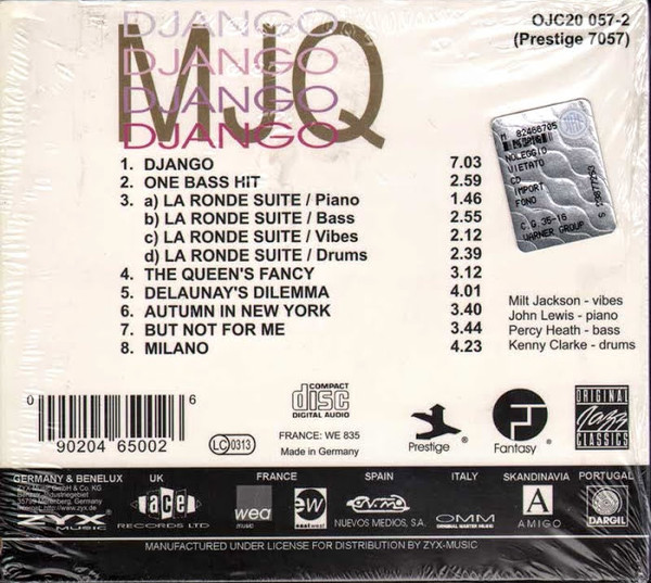 The Modern Jazz Quartet - Django | Fantasy (OJC20 057-2) - 2