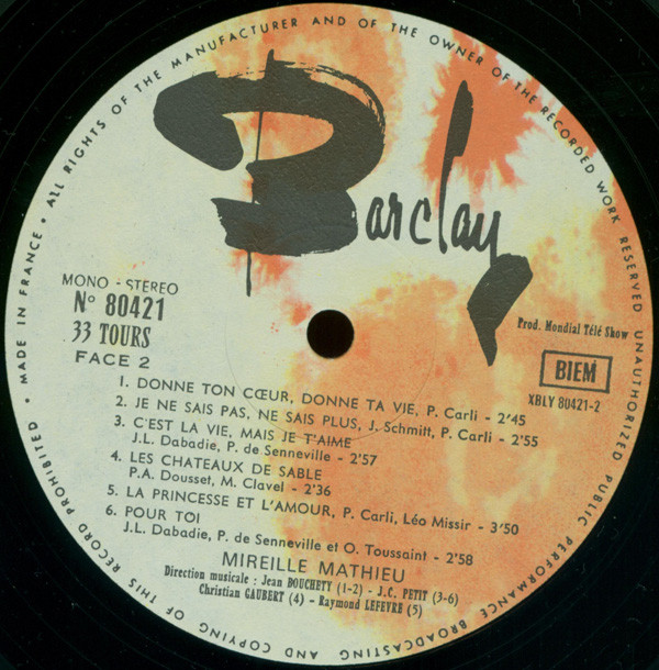 Mireille Mathieu - Mireille... Mireille | Barclay (80421) - 2