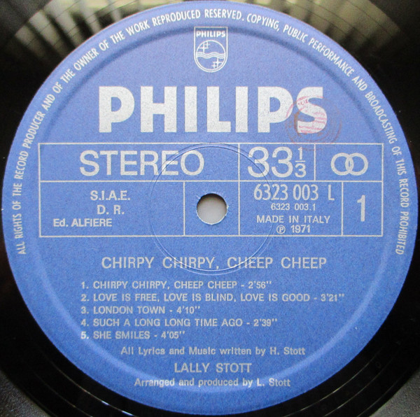 Lally Stott - Chirpy Chirpy, Cheep Cheep | Philips (6323 003 L) - 4 Lally Stott - Chirpy Chirpy, Cheep Cheep | Philips (6323 003 L) - 4