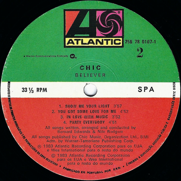 Chic - Believer | Atlantic (756 78-0107-1) - 4