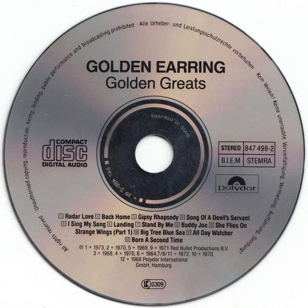 Golden Earring - Golden Greats | Polydor (847 498-2) - 2