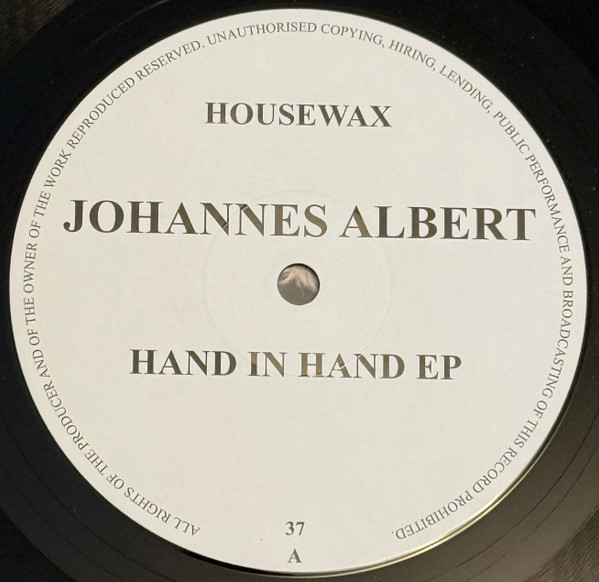 Johannes Albert - Hand In Hand EP | Housewax (HOUSEWAX037)