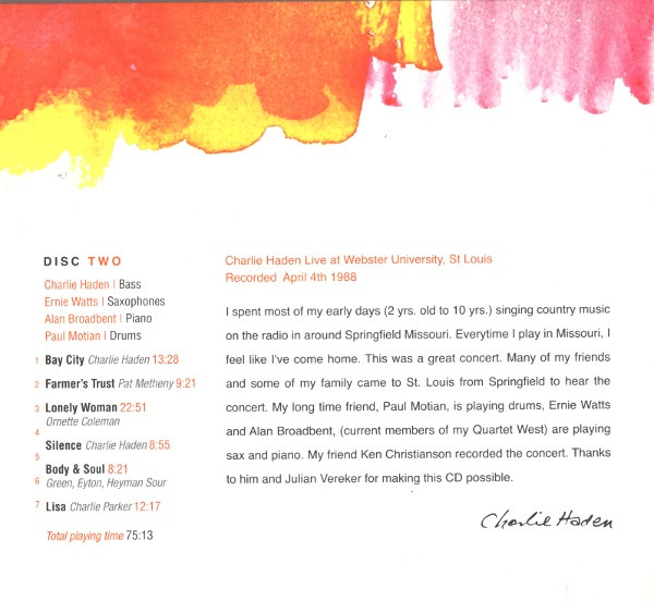 Charlie Haden - The Private Collection | Naim Label (NAIMCD108) - 4