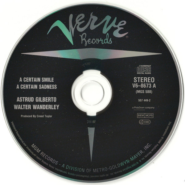 Astrud Gilberto , Walter Wanderley - A Certain Smile A Certain Sadness | Verve Records (557 449-2) - 4