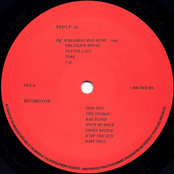 Hula - 1000 Hours | Red Rhino Records (REDLP 63) - 3